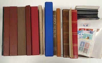 Wereld - Collectie in 13 albums & stockboeken en los, Gestempeld