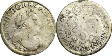 6 Groescher 1680, Polen Johann Iii Sobieski 1676-1696, Verzenden