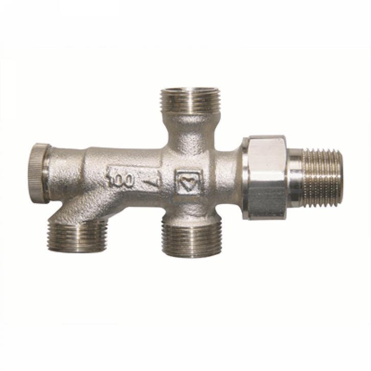 Herz 1000 radiator zij onderblok 2 pijps afsluitbaar 1/2 x, Doe-het-zelf en Verbouw, Sanitair, Nieuw, Ophalen of Verzenden