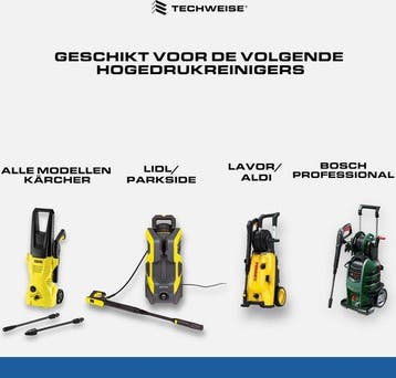 2dekans | Techweise - Rioolslang geschikt voor Kärcher - 15M, Ophalen of Verzenden