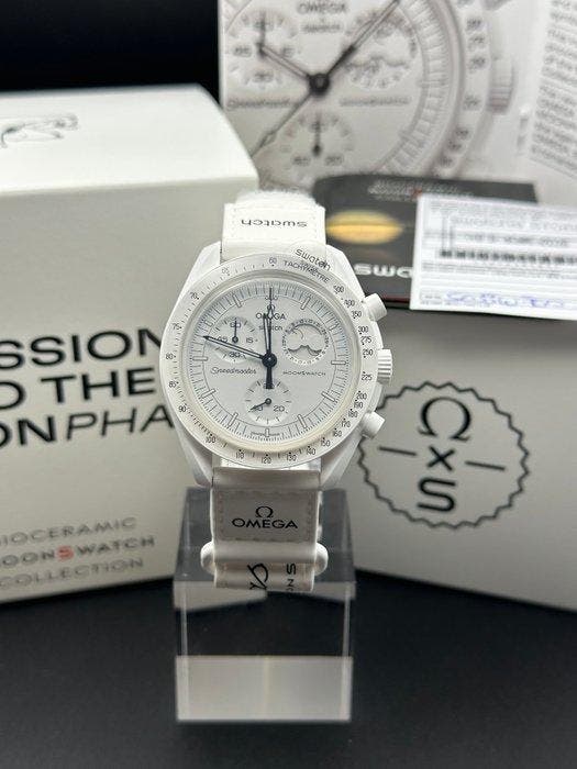 Omega x Swatch - Moonswatch Mission to the Moonphase -, Sieraden, Tassen en Uiterlijk, Horloges | Heren
