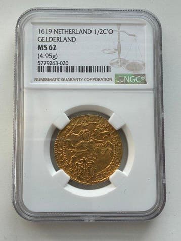Nederland, Gelderland 1/2 Gouden Rijder (Groot Model) 1619 /