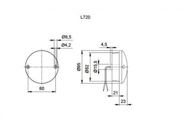 Jokon Achterlicht LED 720 Inbouw Rond, Ophalen of Verzenden, Nieuw