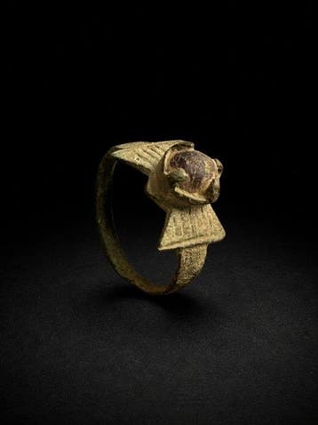Byzantijns Brons Ring - 6e tot 8e eeuw n.Chr. (Zonder, Antiek en Kunst