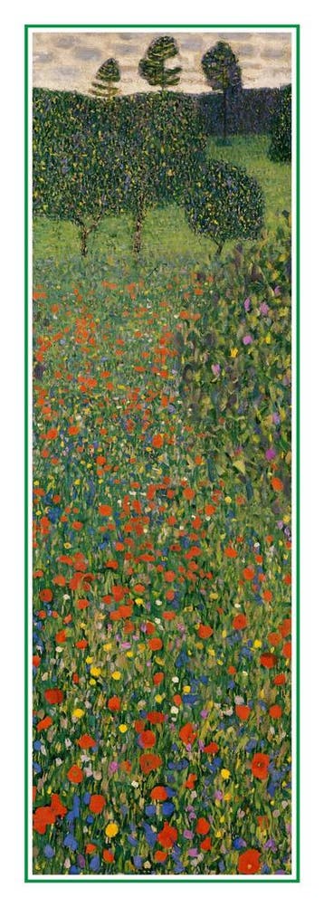 Kunstdruk Gustav Klimt - Poppy Field 25x70cm, Verzenden, Nieuw