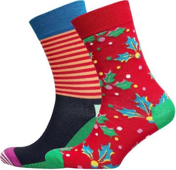 Happy Socks - 41/46 - Christmas Cracker Holly Giftbox -, Verzenden, Nieuw