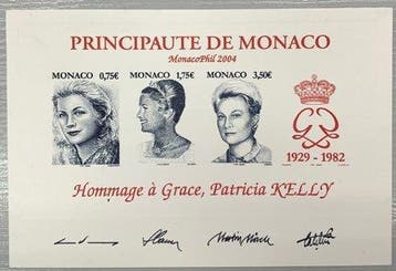 Monaco 2004/2004 - Monaco, zeer zeldzame proef op, Gestempeld
