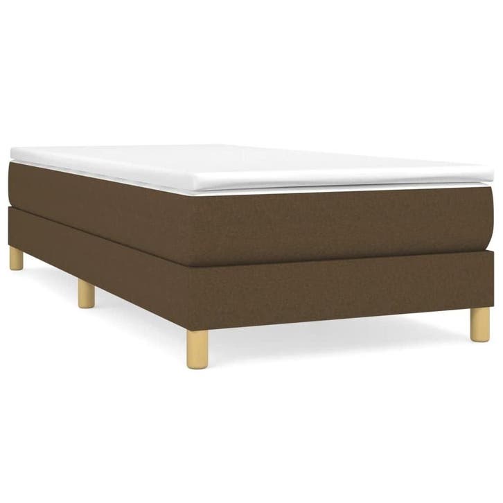 Logeerbed 90x190 Donkerbruin | 41% Korting, Huis en Inrichting, Slaapkamer | Bedden, 90 cm, 190 cm of minder, Bruin, Zo goed als nieuw
