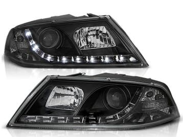 Koplampen Skoda Octavia 05-09 DRL look Devil Eyes zwart, Ophalen of Verzenden, Nieuw