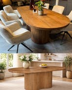 Eetkamertafel ACTIE Woonline gratis levering, Huis en Inrichting, Tafels | Eettafels, Verzenden, Nieuw, Vijf personen of meer