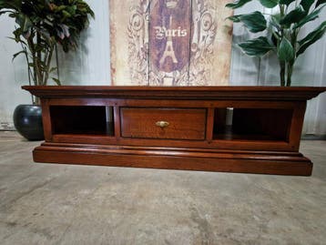 Klassieke donker kersen salontafel, Huis en Inrichting, Ophalen, 100 tot 150 cm, Klassiek, 50 tot 100 cm