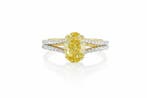 Ring - 14 karaat Geel goud - 2.07ct. tw. Geel Diamant (Fancy, Nieuw