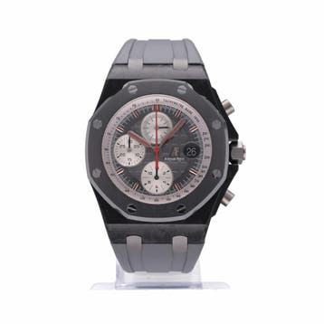 Audemars Piguet Royal Oak Offshore Jarno Trulli Ltd. 26..., Overige merken, Overige materialen, Leer, Polshorloge