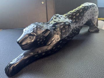 Lalique - Marie-Claude Lalique - Beeld, Zeila Panther zwart