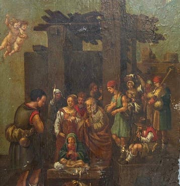 Italiaanse school (XVI) - LAdoration des Bergers (Vendu