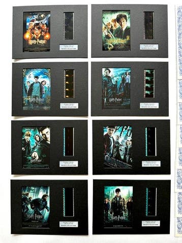 Harry Potter – Rare Complete Saga Set of 8 Mounted 35mm Film, Nieuw