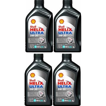 Shell Aanbieding: 4 X Helix Ultra Ect C3 5W30 1L, Verzenden
