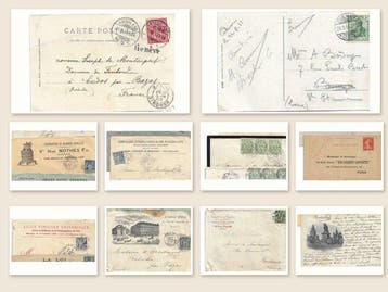 Frankrijk - Verzameling van 34 oude poststukken –, Gestempeld