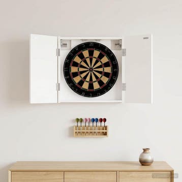 vidaXL Dartbord Kabinet ALKMAAR Wit 52,5 x 10,5 x 53,5 cm, Sport en Fitness, Verzenden, Nieuw