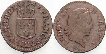Liard 1774 Aa Metz Frankreich Ludwig Xv 1715-1774, Verzenden