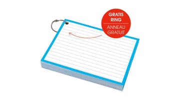 Flashcards A6 incl. clipring Blauw, Ophalen of Verzenden, Nieuw in verpakking