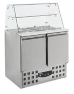 Gekoelde Saladette glasopstand | RVS |  90x70x85/131(H) cm, Verzenden, Nieuw in verpakking