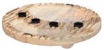 Houten Borrelplank kandelaar rond 30 cm voor 4 kaarsen, Huis en Inrichting, Ophalen of Verzenden, Nieuw