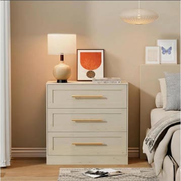 Commode - Dressoir - Ladekast - 80x40x80 cm - Beige - UEV, Verzenden, Zo goed als nieuw