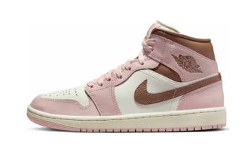 Jordan 1 Mid Pink Oxford Brown (W), Kleding | Dames, Schoenen, Nieuw