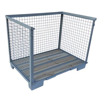 Gitterbox GB011 afneembaar front nieuw grijs 1240x835x970mm