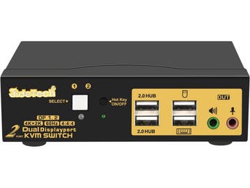 Auto Detection Dual Monitor DisplayPort KVM switch - 2, Verzenden, Nieuw