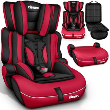 Autostoel - Autostoeltje - 9-36 kg - 1-12 jaar - Rood - KIDU, Verzenden, Zo goed als nieuw