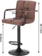 24goodz Barkruk met Draaibare Rugleuning - Ergonomisch Ontwe, Huis en Inrichting, Barkrukken, Verzenden, Nieuw