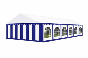 Premium Partytent PVC 6x12x2 mtr in Wit-Blauw (6x12 meter), Verzenden, Nieuw, 2 meter of meer, Partytent