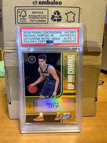 Panini Michael Porter Jr. Gold /10 Auto - PSA 10 - 1 Graded, Nieuw