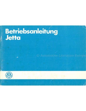 1986 VOLKSWAGEN JETTA INSTRUCTIEBOEKJE DUITS