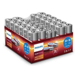 AA + AAA batterijen | Philips | 40 stuks, Verzenden, Nieuw