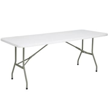 Inklapbare Buffettafel | Kunststof/Staal | Wit Blad | Grijs, Verzenden, Nieuw in verpakking