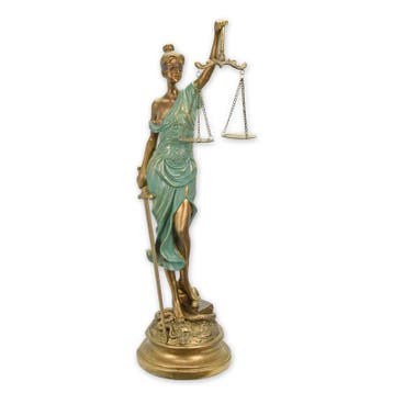 A RESIN FIGURINE OF LADY JUSTICE (Beeldjes - Decoratie), Verzenden, Nieuw