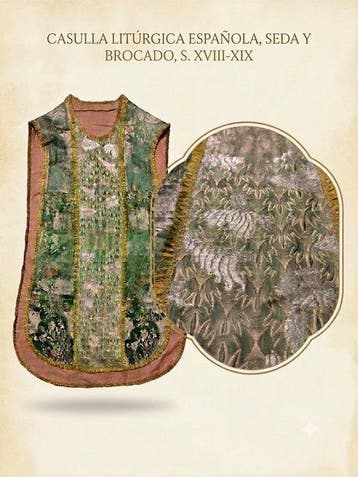 Chasuble (18e–19e eeuw) - Antiek - Zijde - 1750-1800 -