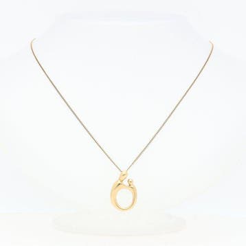 Ketting met hanger - 14 karaat Geel goud, Moeder & Kind