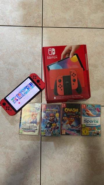 Nintendo - Switch - Nintendo Switch OLED Model Mario Red, Nieuw