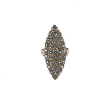 Zonder minimumprijs - Ring - 9 kt. Roségoud, Zilver Spinel, Nieuw