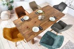 Draaibare design stoel LIVORNO champagne grijs fluwelen, Huis en Inrichting, Stoelen, Ophalen of Verzenden, Nieuw