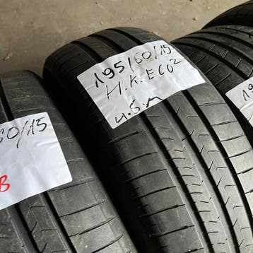2 x Hankook 195-60-15 Zomerbanden 4,5mm, Gebruikt, 15 inch, Ophalen of Verzenden, Band(en)