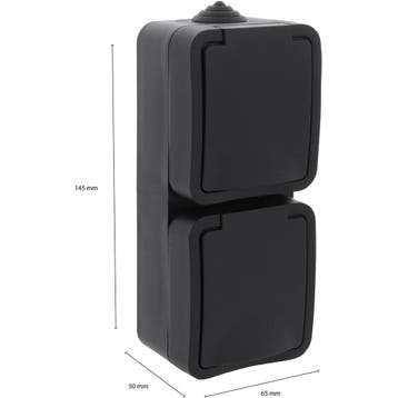 Q-LINK - Wandcontactdoos - Buitenstopcontact - Opbouw -, Kunststof, Minder dan 50 watt, Overige typen, Nieuw