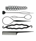 Styling Tool Set – Kunststof – Easy Knot, Topsy Tail Puntkam, Nieuw
