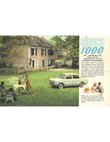 1962 SIMCA 1000 BROCHURE NEDERLANDS, Boeken, Nieuw, Author
