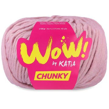 Katia WOW Chunky - 57 Kauwgom roze - Bulky Acryl/Wolmix Ga, Ophalen of Verzenden, Nieuw