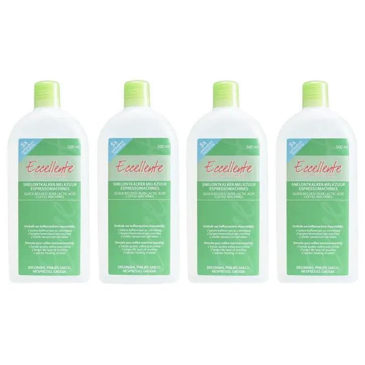 ECCELLENTE Melkzuur Ontkalker – 4×500 ml vloeibare, Witgoed en Apparatuur, Koffiemachine-accessoires, Nieuw, Ophalen of Verzenden